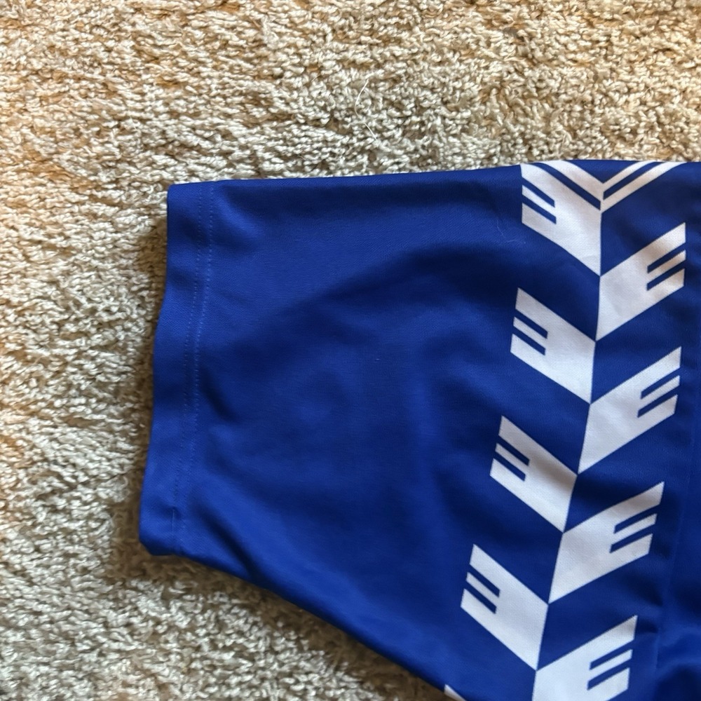 Vintage 90s 00s Erima Soccer Jersey Blue White Men's Medium - Picture 7 of 8